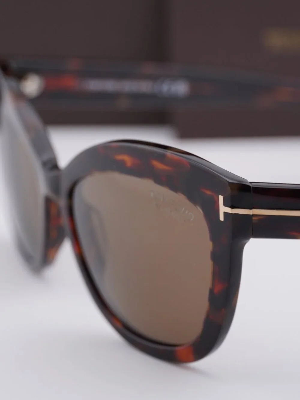 Tom Ford Alistair FT0524 54H Cat Eye Sunglasses - Red Havana/Brown Polarized